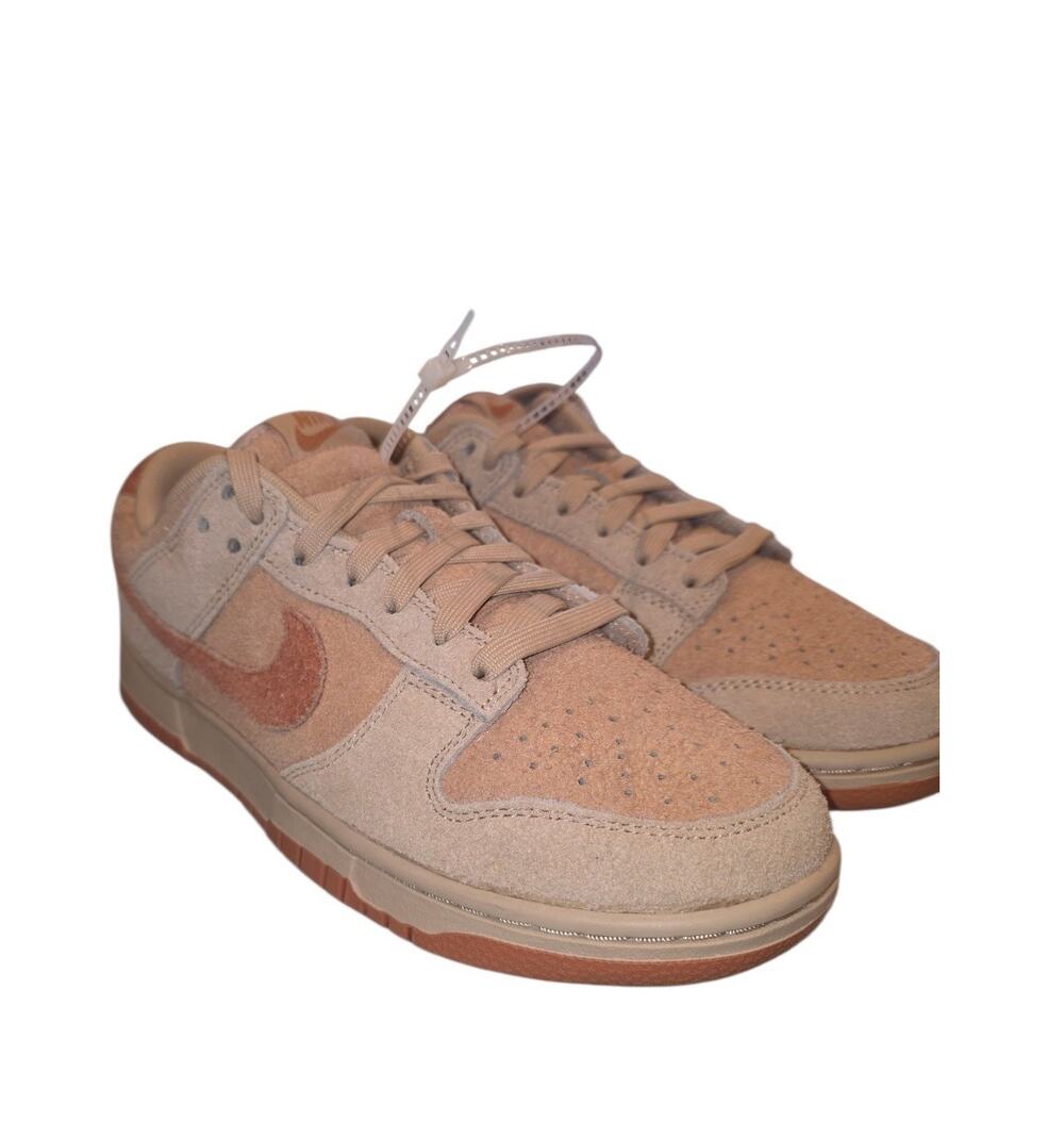 Nike Dunk Low Burnt Sneakers Womens Size 8.5 Sunrise Shimmer Amber Brown Shaggy